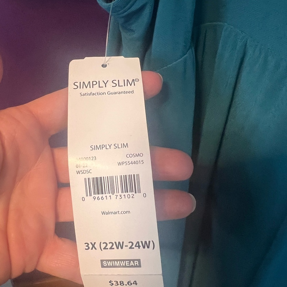 Plus Size Simply Slim One Piece Swimsuit NWT - Picture 6 of 8